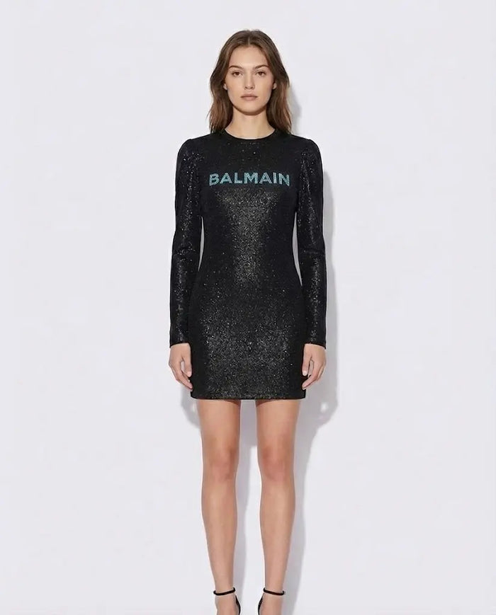 Abito Balmain Logo Swarovsky Donna Balmain