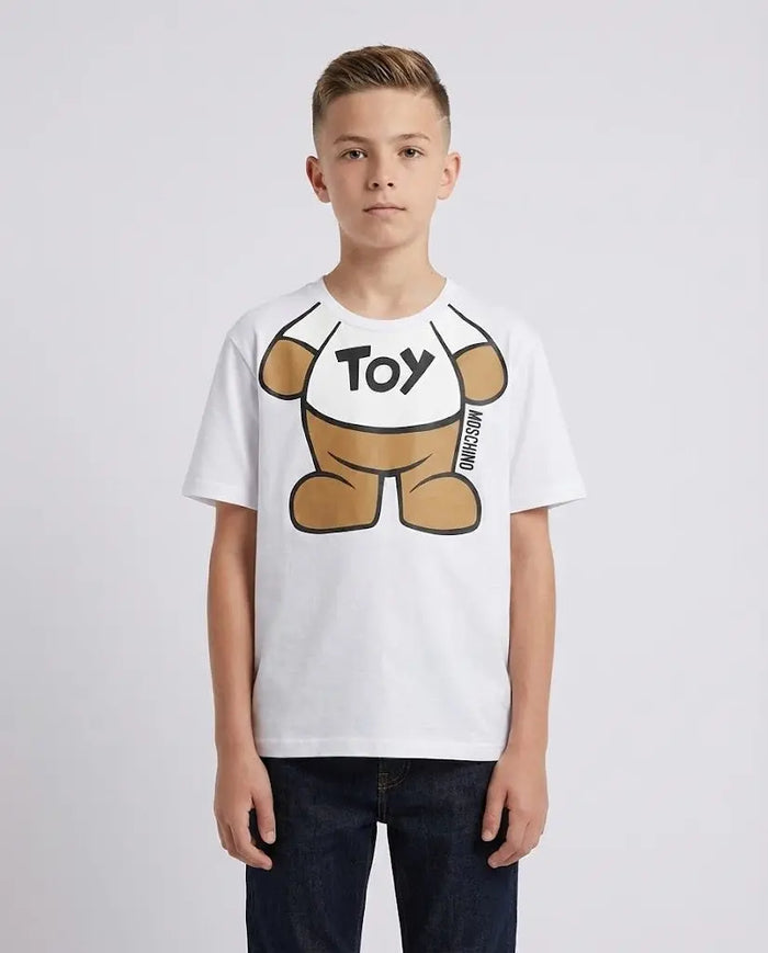 T Shirt Moschino Kids | Unisex | Logo Orsetto Toy | Bianco Moschino Kids