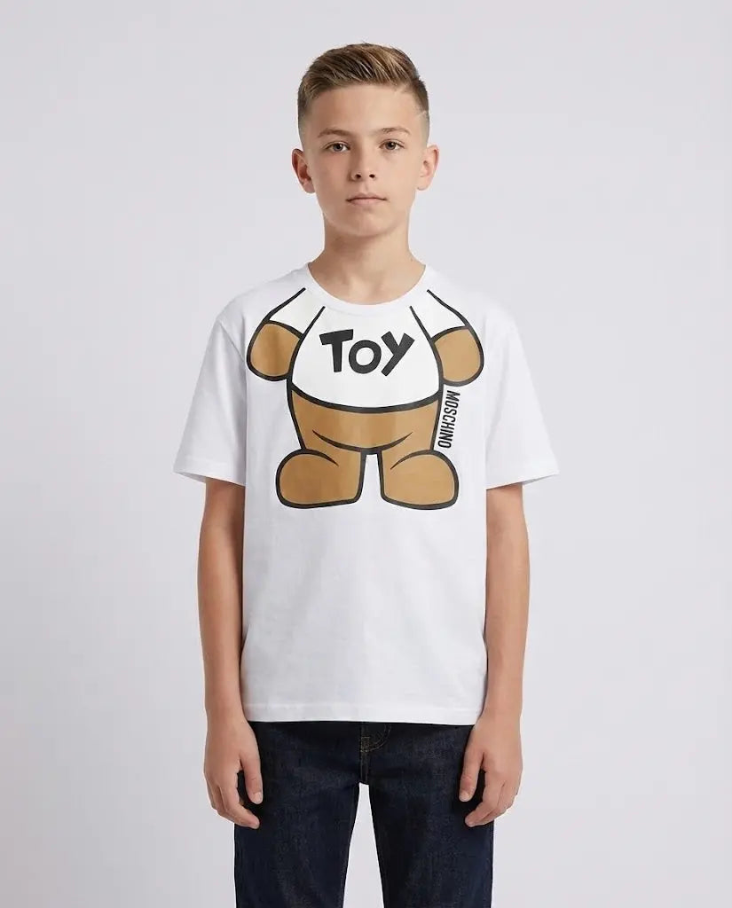 T Shirt Moschino Kids | Unisex | Logo Orsetto Toy | Bianco Moschino Kids