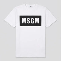 T Shirt Msgm | Modello Unisex | Logo | Bianco MSGM