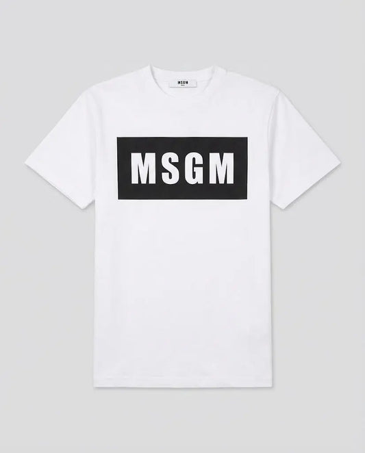 T Shirt Msgm | Modello Unisex | Logo | Bianco MSGM