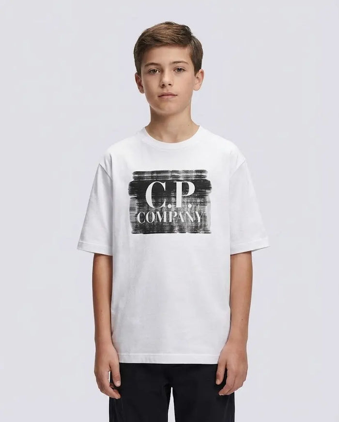 T Shirt CP Company | Girocollo | Bianco | Outlet CP Company