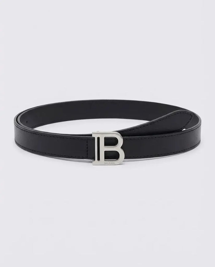 Cintura Balmain Donna | Logo Argento | In Pelle Balmain