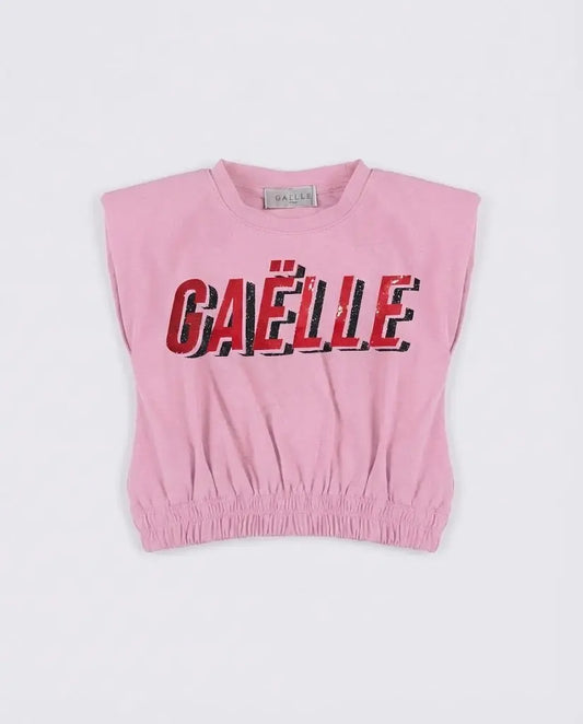 Gaelle Paris Donna | Canotta con Logo | Rosa | Outlet Gaelle Paris