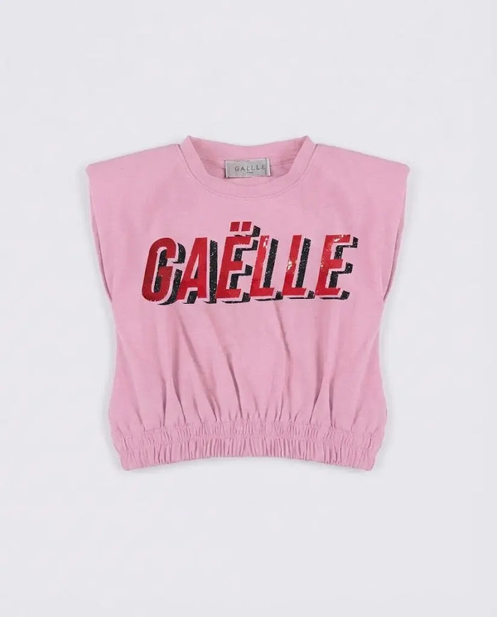 Gaelle Paris Donna | Canotta con Logo | Rosa | Outlet Gaelle Paris