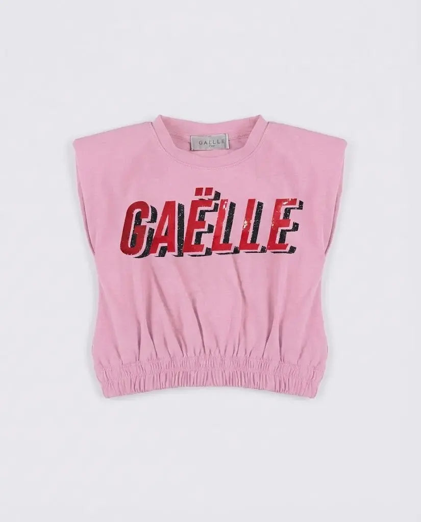 Gaelle Paris Donna | Canotta con Logo | Rosa | Outlet Gaelle Paris