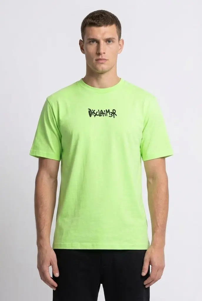 T Shirt Disclaimer | Modello Oversize Unisex | Verde Lime Disclaimer
