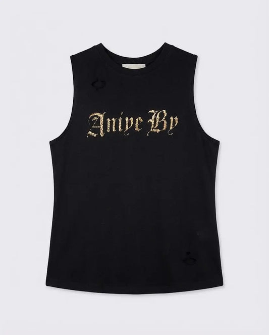 Aniye By Donna | Canotta con Logo | Nero | Outlet Aniye By