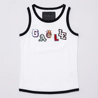 Canottiera Gaelle Donna Basket Bianco Gaelle Paris