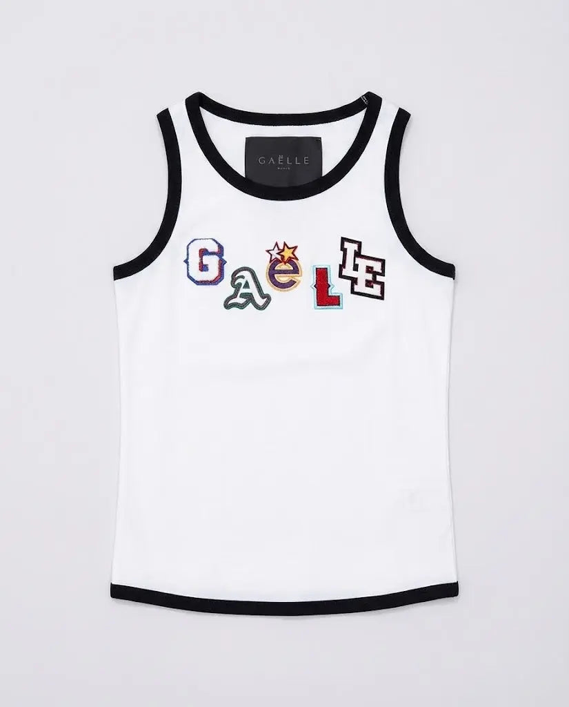 Canottiera Gaelle Donna Basket Bianco Gaelle Paris