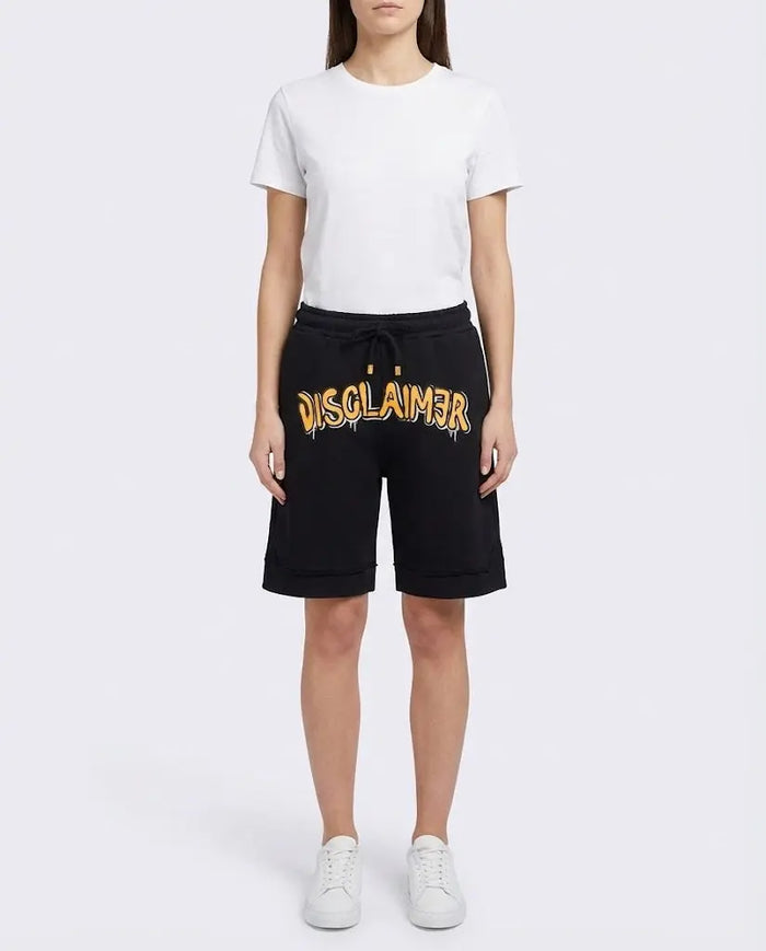 Pantaloncini Disclaimer Uomo | Logo | Nero Disclaimer