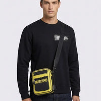 Tracolla Moschino Uomo | Modello Uomo con Logo | Nero Moschino