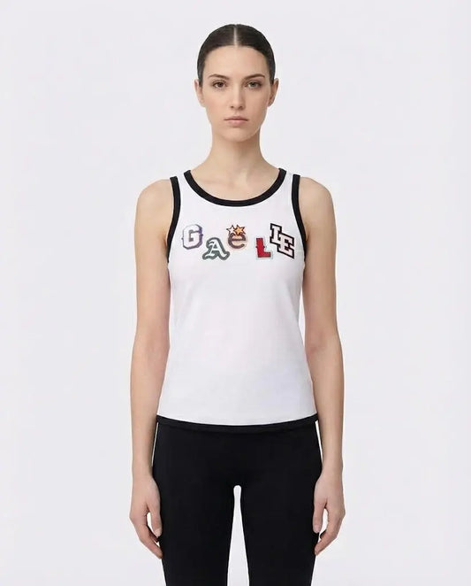 Canottiera Gaelle Donna Basket Bianco Gaelle Paris