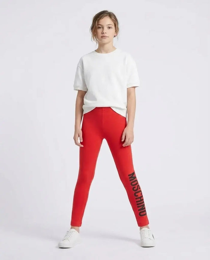 Leggings Moschino Kids | Ragazza Donna | Logo Moschino | Rosso Moschino Kids