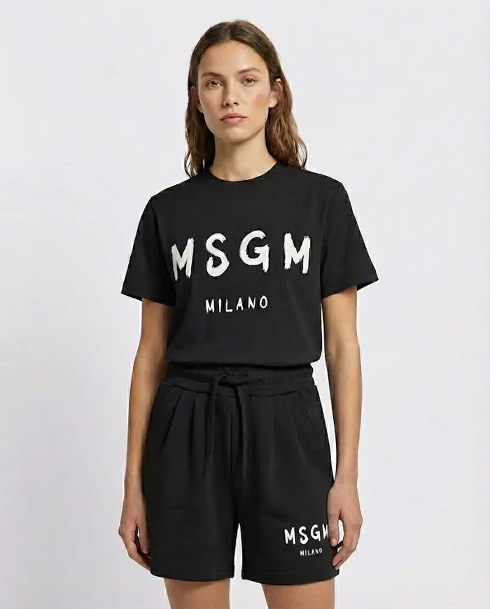 Pantaloncini Msgm | Modello Unisex | Logo | Nero | Outlet MSGM