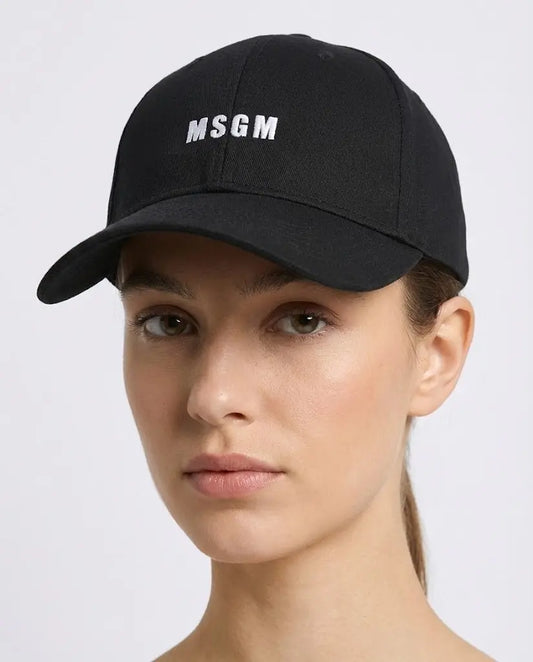 Cappello Msgm con Logo Ricamo | Colore Nero | Accessori MSGM