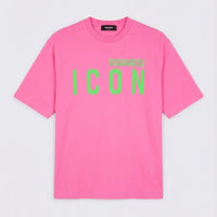 T Shirt Dsquared2 Icon | Logo Verde | Fucsia Dsquared2