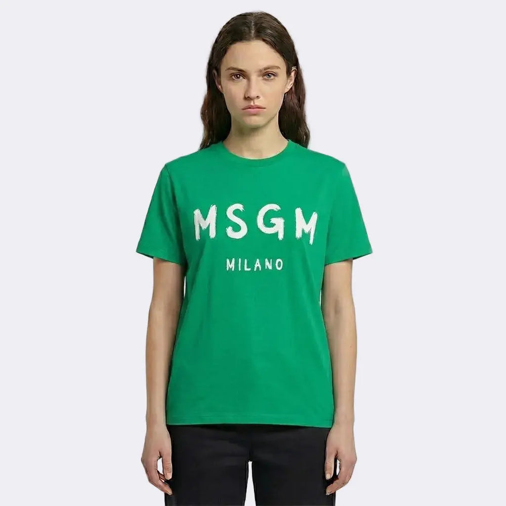 T Shirt Msgm | Modello Unisex | Logo | Verde MSGM