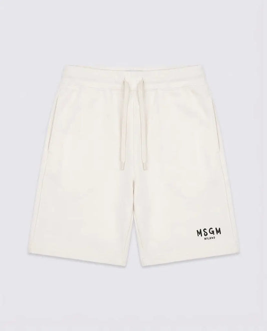 Pantaloncini Msgm | Modello Unisex | Logo | Crema | Outlet MSGM