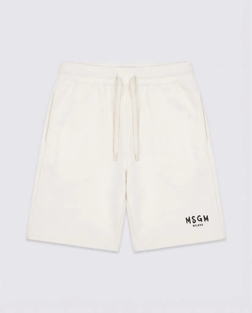 Pantaloncini Msgm | Modello Unisex | Logo | Crema | Outlet MSGM
