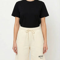 Pantaloncini Msgm | Modello Unisex | Logo | Crema | Outlet MSGM