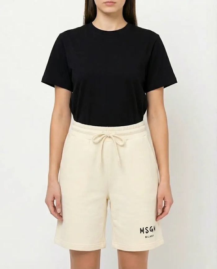 Pantaloncini Msgm | Modello Unisex | Logo | Crema | Outlet MSGM