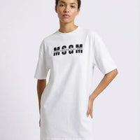 Abito Msgm Donna | Logo Msgm Frontale | Bianco | Outlet MSGM