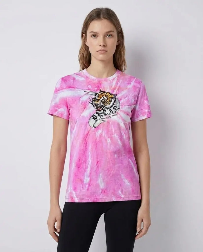 T Shirt Philipp Plein | Tigre Tie Dye | Fucsia Philipp Plein
