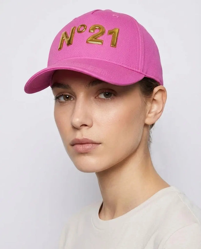 Cappello N21 | Fucsia Logo Oro | Accessori N21