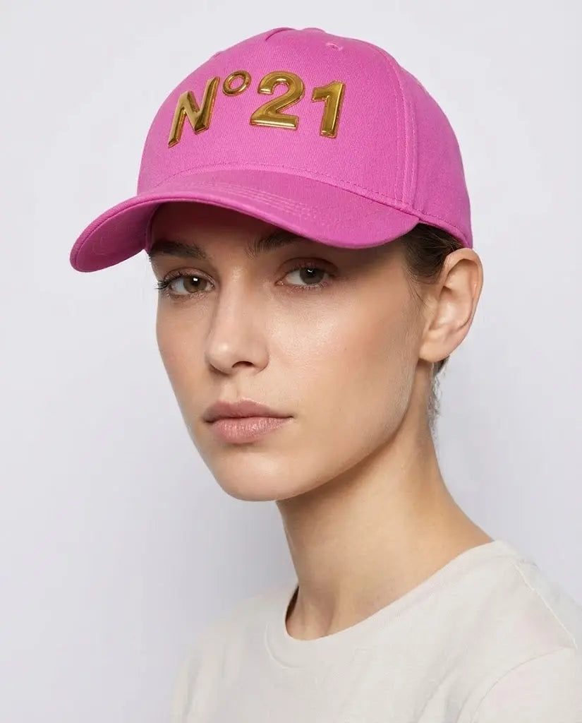 Cappello N21 | Fucsia Logo Oro | Accessori N21