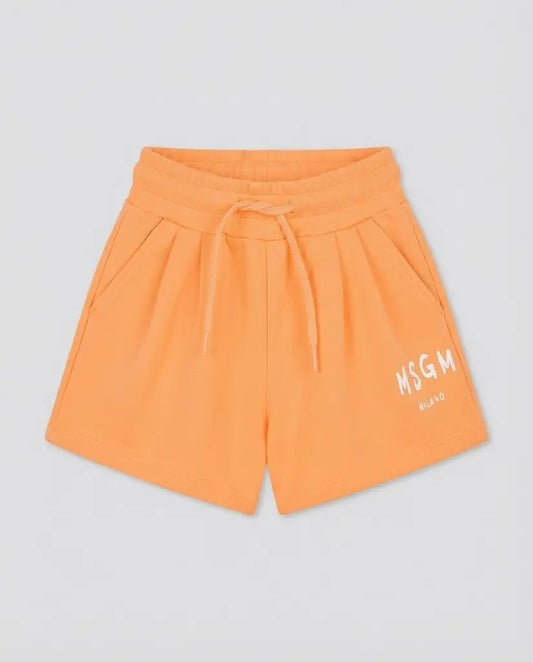 Pantaloncini Msgm Donna | Modello Shorts Con Logo | Arancio MSGM