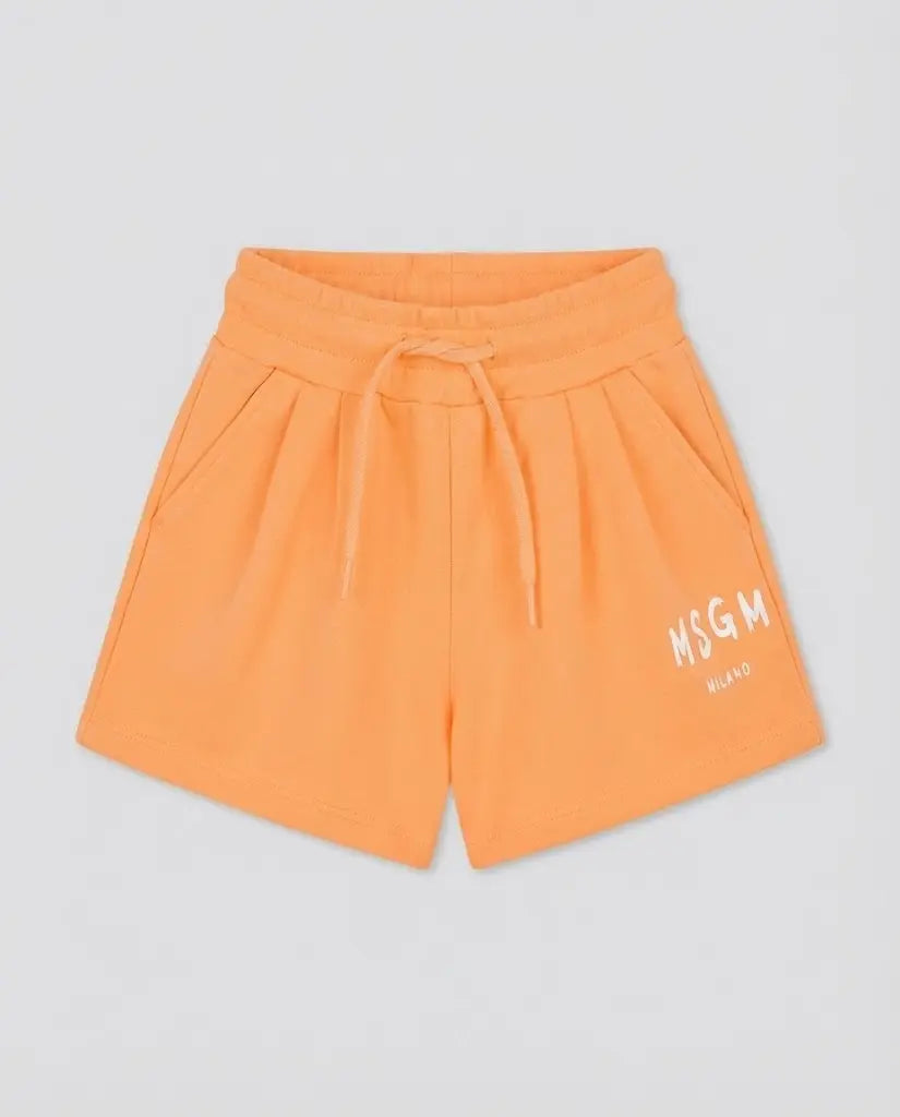 Pantaloncini Msgm Donna | Modello Shorts Con Logo | Arancio MSGM