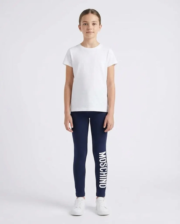 Leggings Moschino Kids | Ragazza Donna | Logo Moschino | Blu Moschino Kids