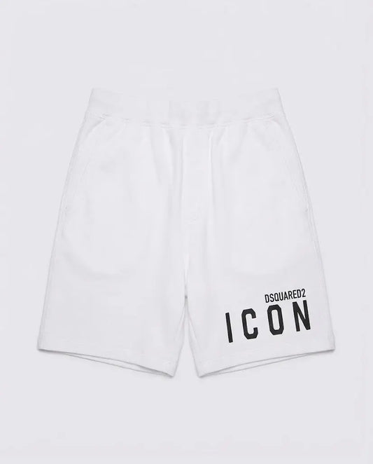 Pantaloncini Dsquared2 | Bermuda Unisex | Logo Icon | Bianco Dsquared2
