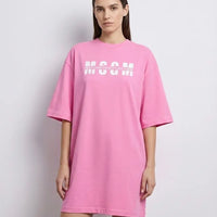 Abito Msgm Donna | Logo Msgm Frontale | Rosa | Outlet MSGM