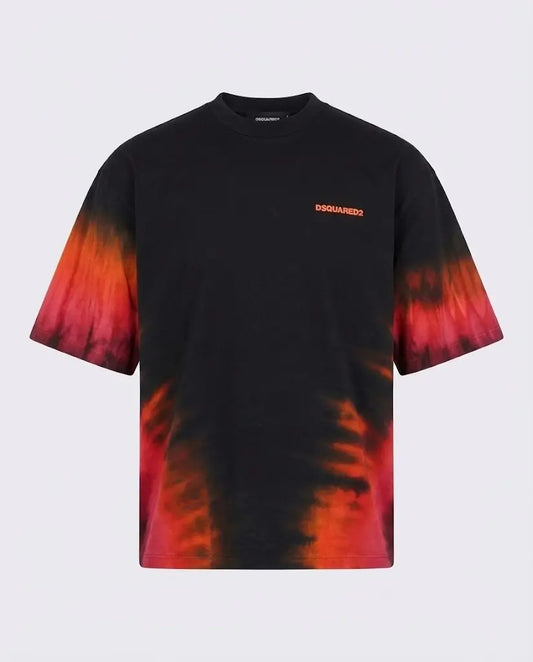 T Shirt Dsquared2 | Oversize | Tie Dye | Nero Dsquared2