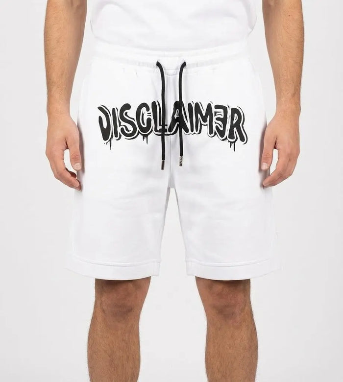 Pantaloncini Disclaimer Uomo | Logo | Bianco Disclaimer
