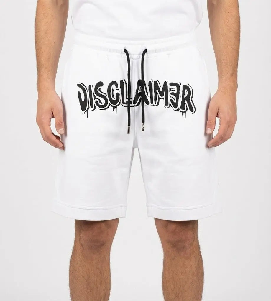 Pantaloncini Disclaimer Uomo | Logo | Bianco Disclaimer