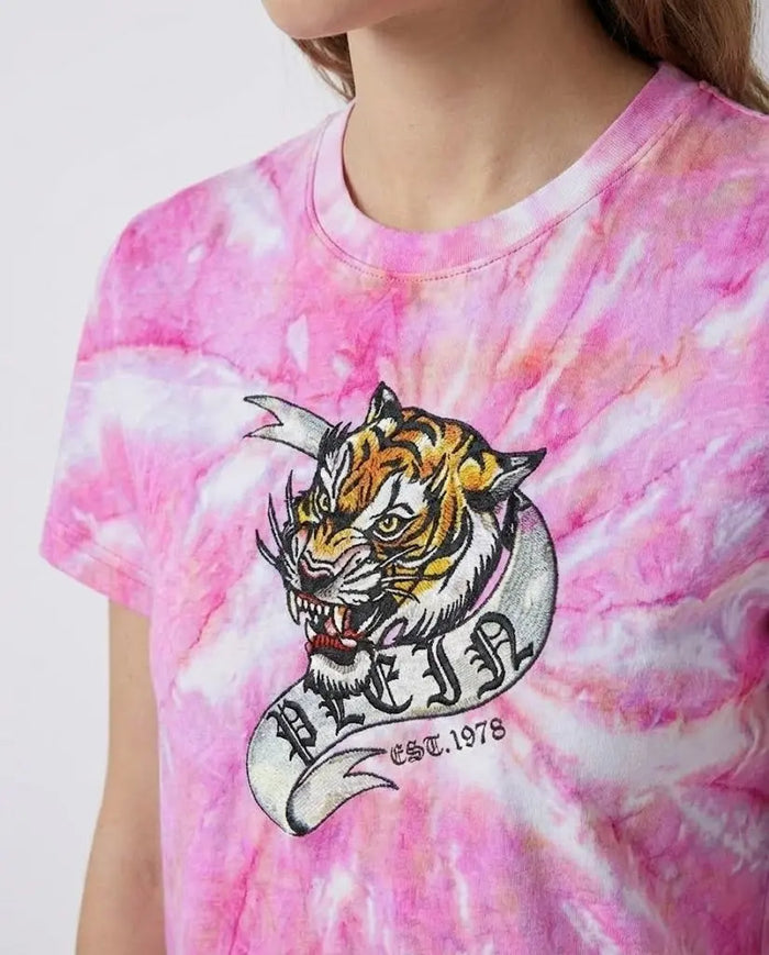 T Shirt Philipp Plein | Tigre Tie Dye | Fucsia Philipp Plein