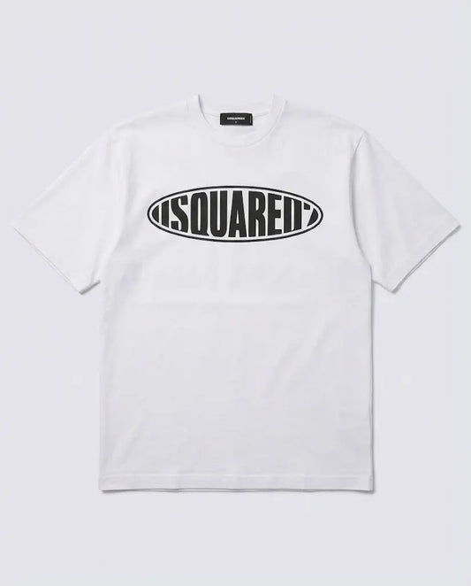 T Shirt Dsquared2 | Logo Cerchio | Bianco Dsquared2