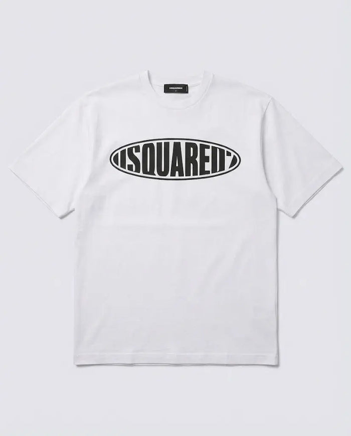T Shirt Dsquared2 | Logo Cerchio | Bianco Dsquared2