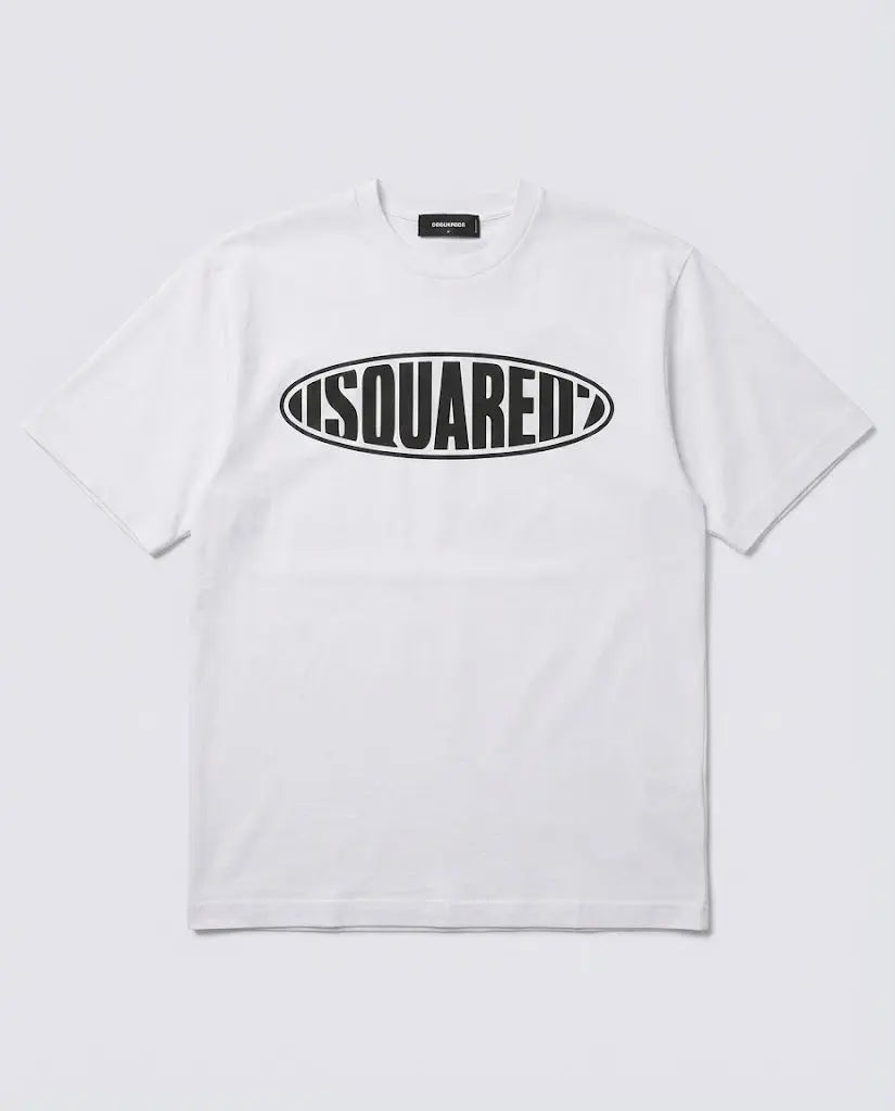 T Shirt Dsquared2 | Logo Cerchio | Bianco Dsquared2
