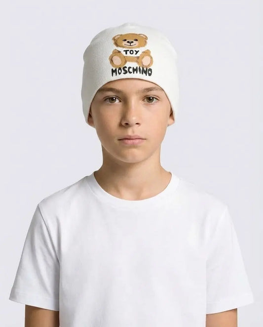 Cappello Moschino Kids | Unisex | Logo Orsetto Toy | Bianco Moschino Kids