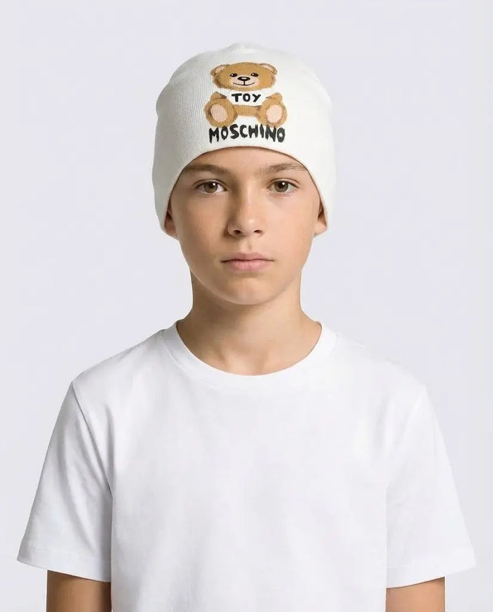 Cappello Moschino Kids | Unisex | Logo Orsetto Toy | Bianco Moschino Kids