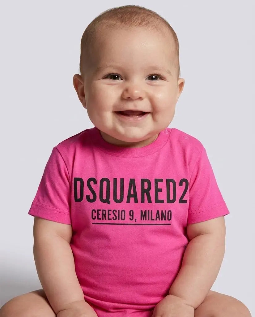 Dsquared2 Bambino Neonato | T Shirt Logo Ceresio | Colore Fucsia | Outlet Dsquared2 Neonato