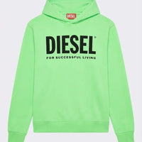 Felpa Diesel | Verde Fluo con Logo | Outlet Diesel