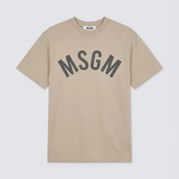 T Shirt Msgm | Modello Oversize Unisex | Logo | Beige MSGM