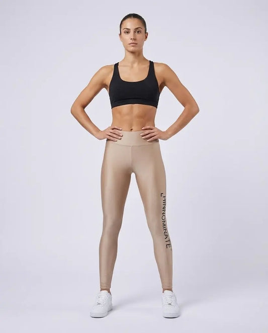 Hinnominate Donna | Leggings in Lycra con Logo | Beige Hinnominate