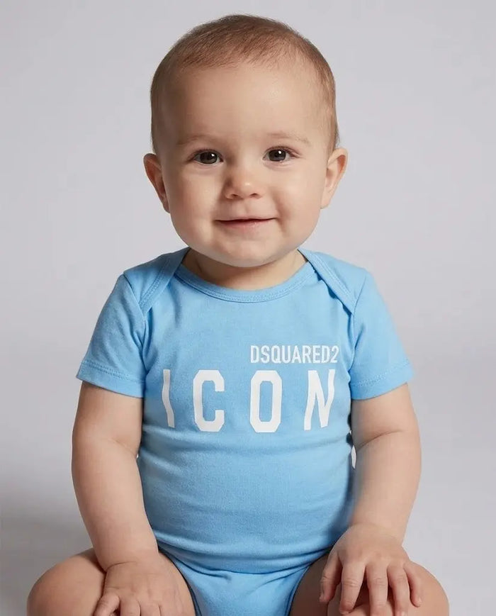 Body Dsquared2 Bambino | Logo Icon | Celeste Dsquared2 Neonato