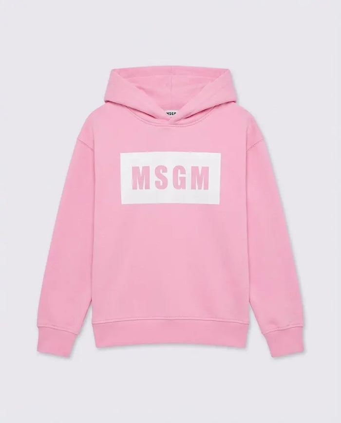 Felpa Msgm | Cappuccio Unisex | Logo | Rosa | Outlet MSGM